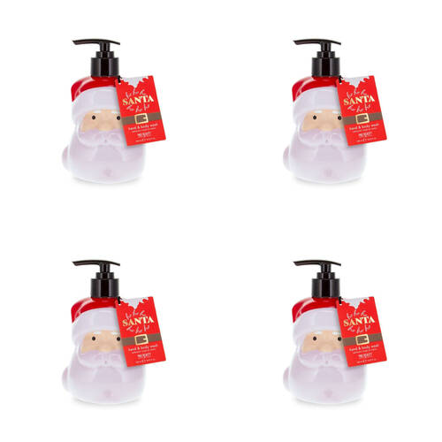 4PK Mad Beauty HoHo Holiday Scented Hand & Body Wash 480ml Winter Berry
