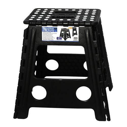 39cm Black Plastic Folding Stool