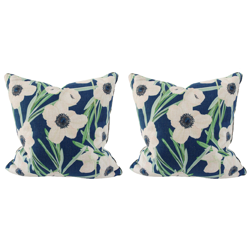 2PK LVD Cushion Winter Rose Home/Lounge Decor 50cm Square