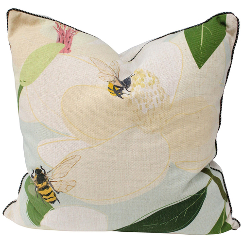 LVD Cushion Magnolia Nectar Blue Home/Lounge Decor 50cm Square