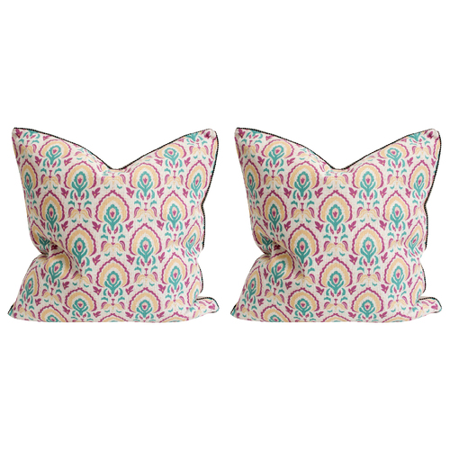 2PK LVD Cushion Buta Leaf Home/Lounge Decor 50cm Square