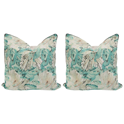 2PK LVD Hawaii Jungle Polylinen Cushion Pillow 50x50cm Square
