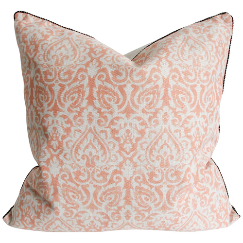 LVD Cushion Damask Toffee Home/Lounge Decor 50cm Square