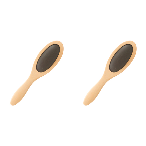 2PK Funtime Baldy's Buffer Wooden Hair Paddle Brush - Natural