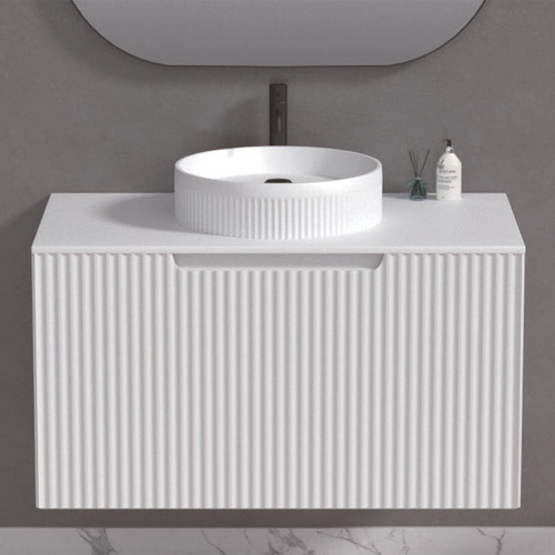 Haven Home Flinders Wall Hung Vanity 900mm White w/Sintered Stone Top