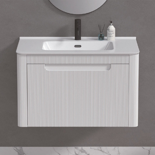 Haven Home Sorrento Wall Hung Vanity 700mm White w/Insert Basin/Tap Hole