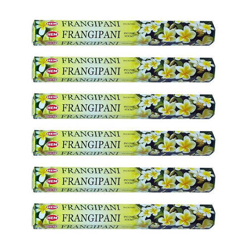 6x 20pc HEM Hexa Frangipani Scent Incense Sticks Meditation Aroma Fragrance