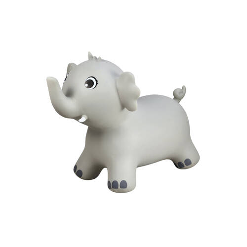 Happy Hopperz Elephant Kids Ride-On Bouncy Toy - Grey12m+