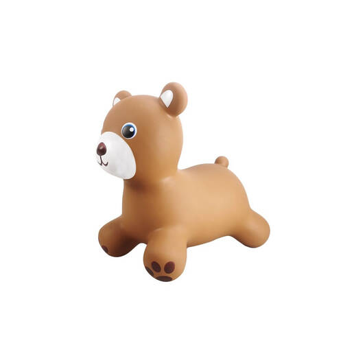 Happy Hopperz Teddy Bear Kids Ride-On Bouncy Toy - Brown 12m+