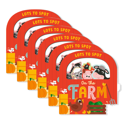 6PK Townhouse Lots to Spot On the Farm Kids Interactive Book 1y+