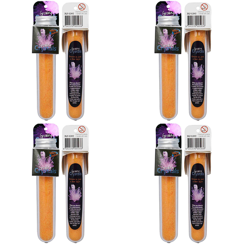 4PK Heebie Jeebies Test Tube Kids Science Experiment Growing Crystals Assort