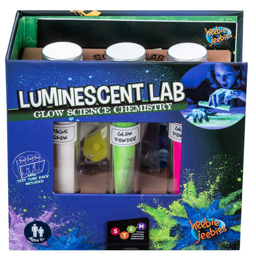 3pc Heebie Jeebies Luminescent Lab Chemistry Kids Science Toy Set 8+
