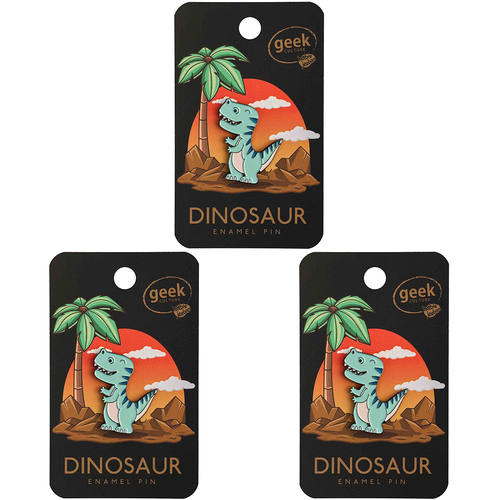 3PK Geek Culture Geek Culture Dinosaur Enamel Pin Badge - Tyrannosaurus