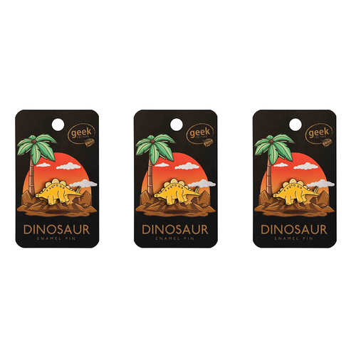3PK Geek Culture Geek Culture Dinosaur Enamel Pin Badge - Stegosaurus