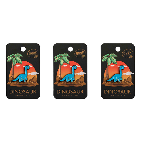 3PK Geek Culture Dinosaur Enamel Pin Badge - Brachiosaurus