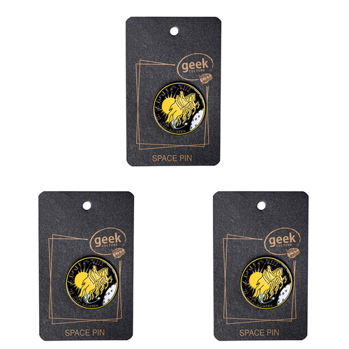 3PK Geek Culture Geek Culture Space Enamel Pin Badge Round - Apollo 13