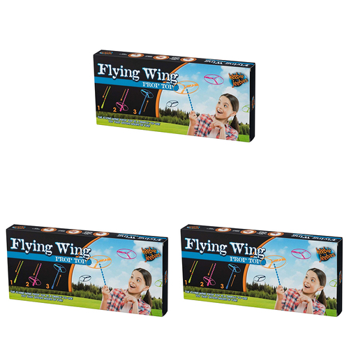 3x 10PK Heebie Jeebies Flying Wing Prop Top Kids Toy