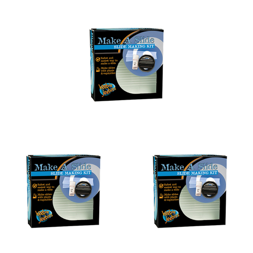 3PK Heebie Jeebies Microscope Accessories Make A Slide Kit 8+