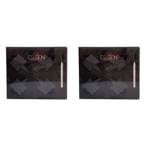 2x 4pc Essen Slate Cheese Markers 6x5x6 w/ Chalk Pencil Kitchen Utensils Grey