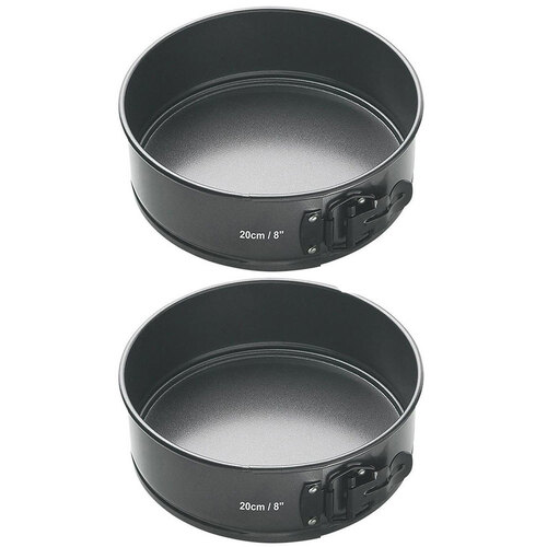 2x Mastercraft 20cm Round Heavy Base Spring Form Cake Pan