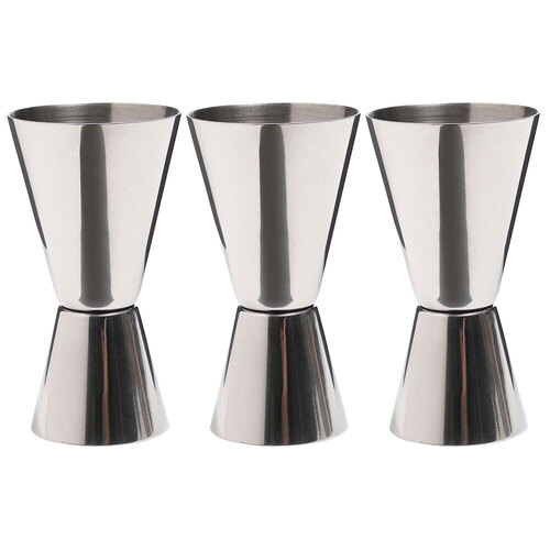 3PK Barcraft 25ml - 50ml Cocktail Jigger