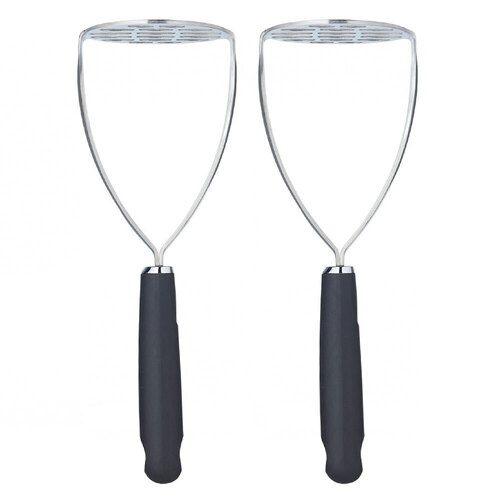 2PK MasterCraft Soft-Grip Stainless Steel Masher
