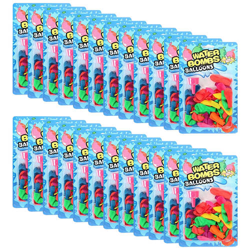 24PK Water Bombs Balloons Outdoor Childrens Toy Multi-Coloured Assorted