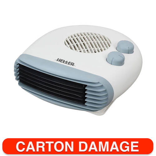 Heller 2000W Low Profile Fan Heater 27x26cm - White