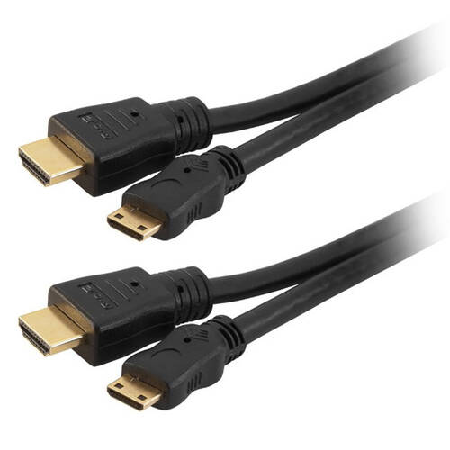 2PK Pro2 2m Male HDMI to Male Mini HDMI Cable