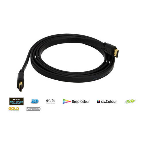 PRO2 HLVF0.5 - 0.5M 50cm HDMI Cable Contractor Series HighSpeed W/Ethernet Flat
