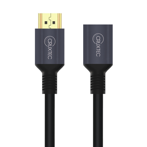 Cruxtec HDMI 2.1 Extension Cable 1m Male to Female - Black