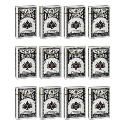 12x 52pc Home Line Professional Plastic Coated Playing Cards Poker Deck Blue