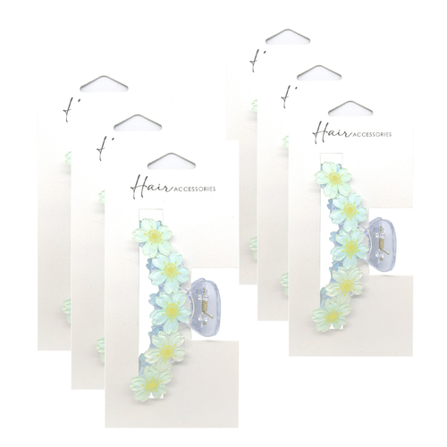 6PK Hair Accessories Melrose 10.5cm Clip Acrylic Flowers Accessory