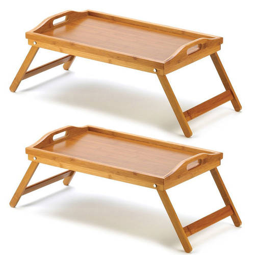 2x Bamboo Folding Tray Lap