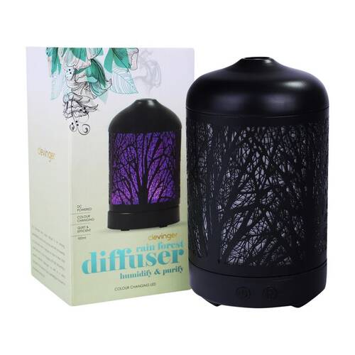 Clevinger Ultrasonic Rain Forest Diffuser w/ Colour Changing LED