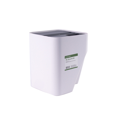 Living Today 30x25cm 18L Recycle Bin Trash Can - White