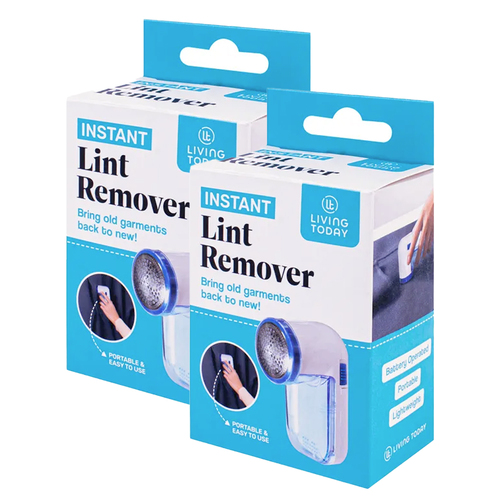 2PK Living Today Battery Operated Instant Lint Remover 9.8x4.5x7cm