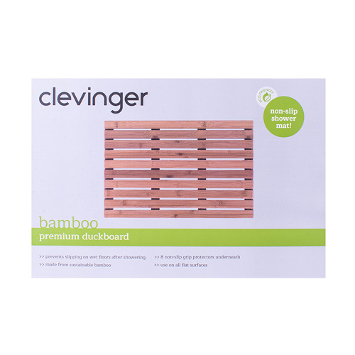 Clevinger Bamboo Premium Duckboard Shower Mat 53x35.5x2.5cm
