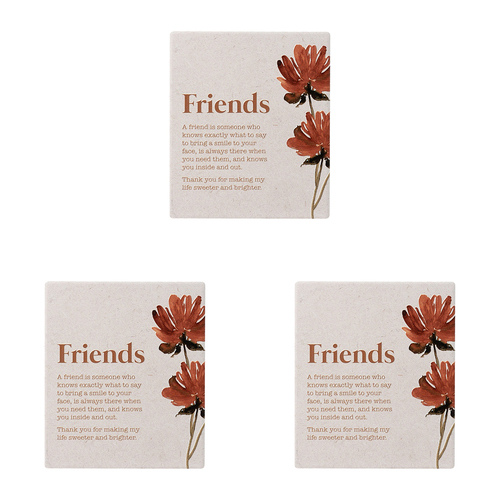 3PK Splosh Home Sweet Home Ceramic Friends Verse Plaque 14cm