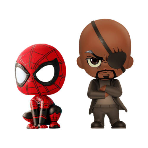 2pc  Spider-Man Far From Home Spiderman/Nick Fury Cosbaby Figures