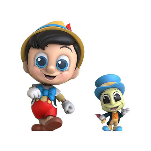 2pc Pinocchio 1940 & Jiminy Cricket Cosbaby Figure