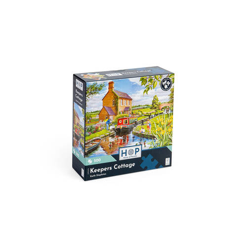 500pc House of Puzzles Board Keepers Cottage Jigsaw Puzzles Toys 48x34cm 3y+