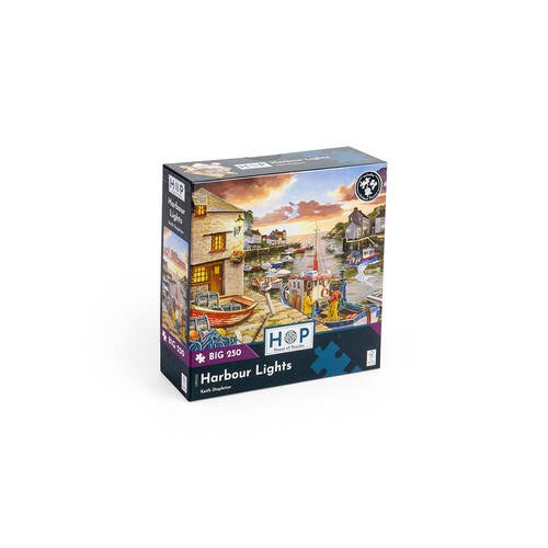 250pc House of Puzzles Board Harbour Lights Kids Jigsaw Puzzles Toys 48x34cm 3y+