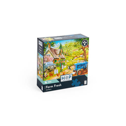 500pc House of Puzzles Board Farm Fresh Kids Jigsaw Puzzles Toys 48x34cm 3y+