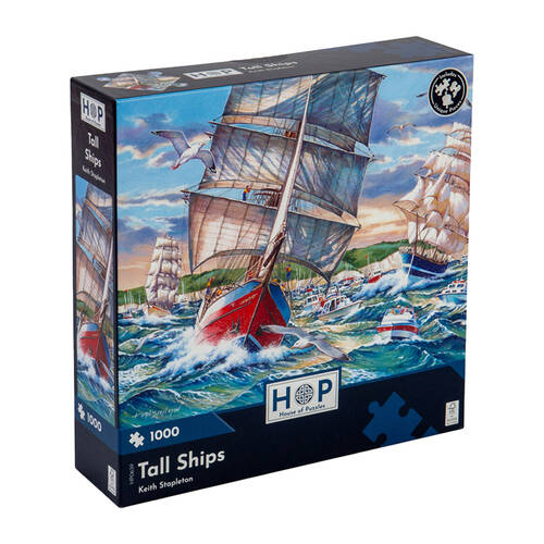 1000pc House Of Puzzles Tall Ships 48x69cm Jigsaw Puzzle 3y+
