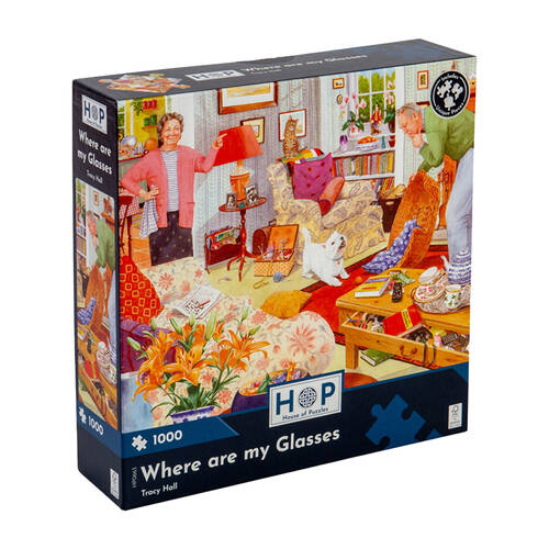 1000pc House Of Puzzles Where Are My Glasses 48x69cm Jigsaw Puzzle 3y+