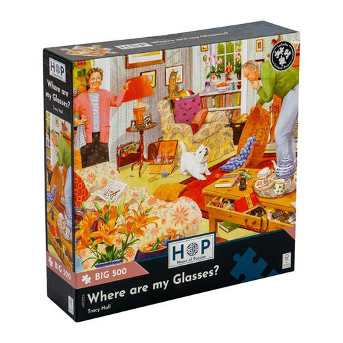500pc House Of Puzzles Where Are My Glasses Big 48x69cm Jigsaw Puzzle 3y+
