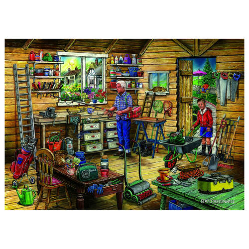 500pc House Of Puzzles Freds Shed 34x48cm Jigsaw Puzzle 3y+