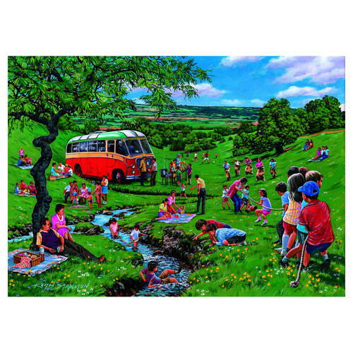 500pc House Of Puzzles Sunday Picnic 34x48cm Jigsaw Puzzle 3y+