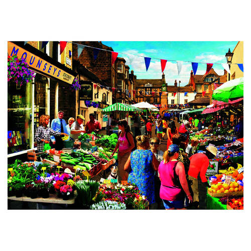 500pc House Of Puzzles Street Market 34x48cm Jigsaw Puzzle 3y+